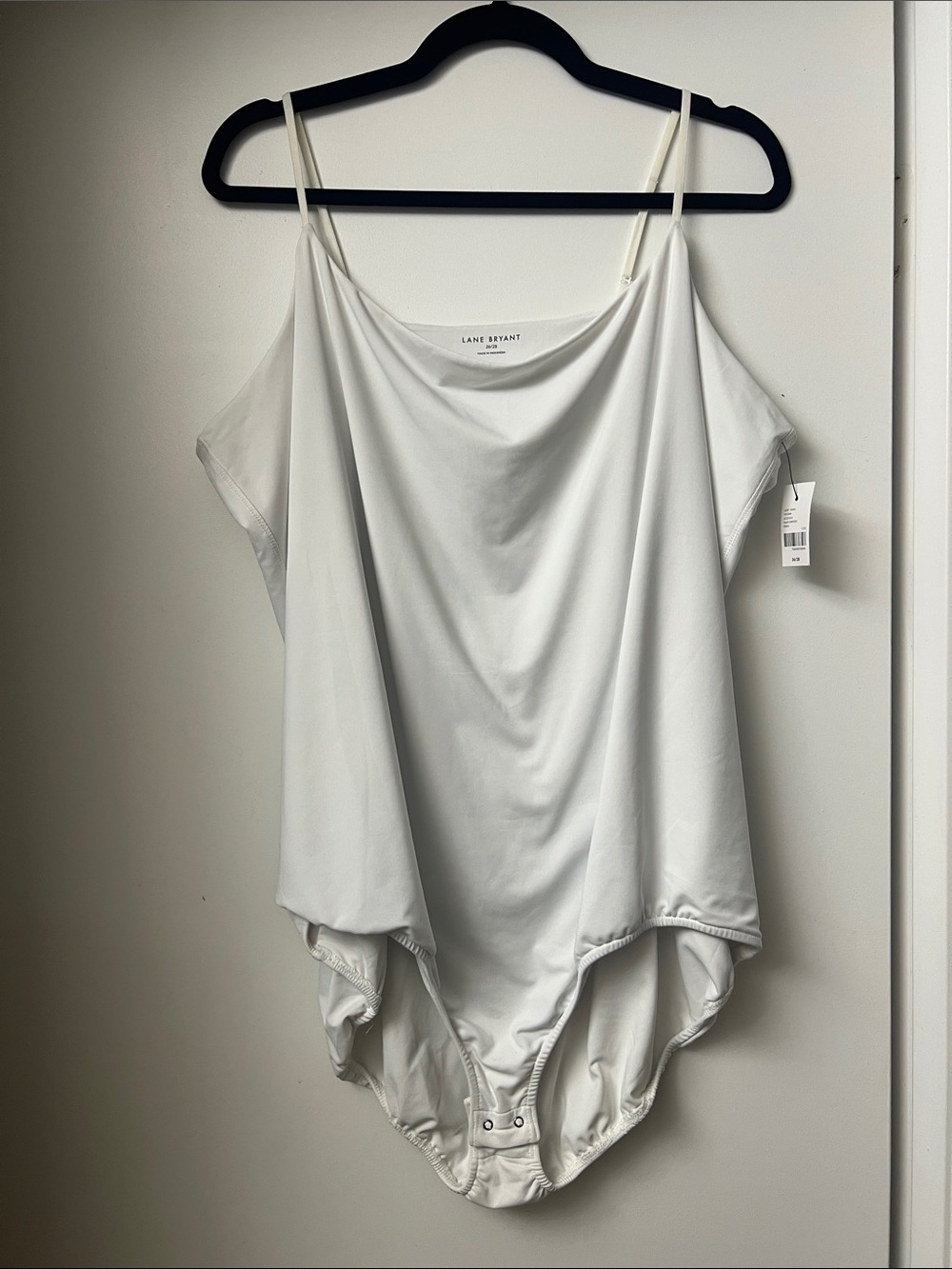 Lane Bryant Ivory Strap Bodysuit